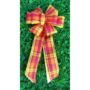 Sunshine Plaid Bow – Yellow/Orange – 10″